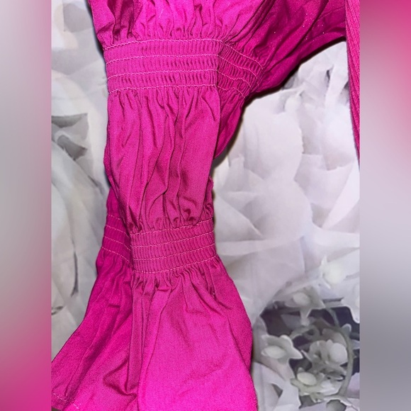 Urban Outfitters Rozi Cropped Blouse In pink rose Womens Size Medium - Picture 4 of 7